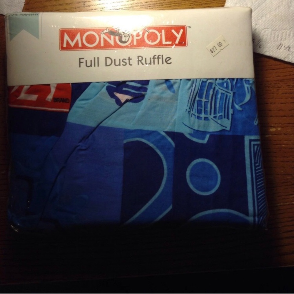 Jay Franco Monopoly Dust Ruffle Full Size NIP